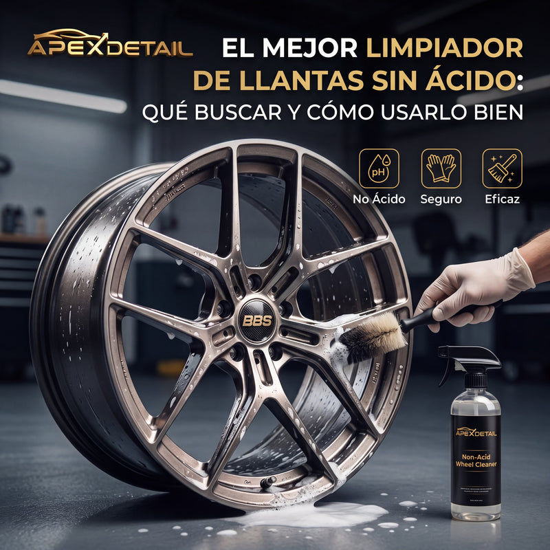  Portada blog ApexDetail El mejor limpiador de llantas sin ácido qué buscar y cómo usarlo bien
