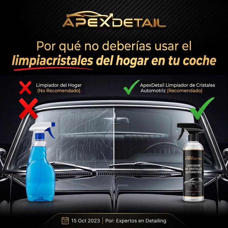 Por qué no deberías usar el limpiacristales del hogar en tu coche