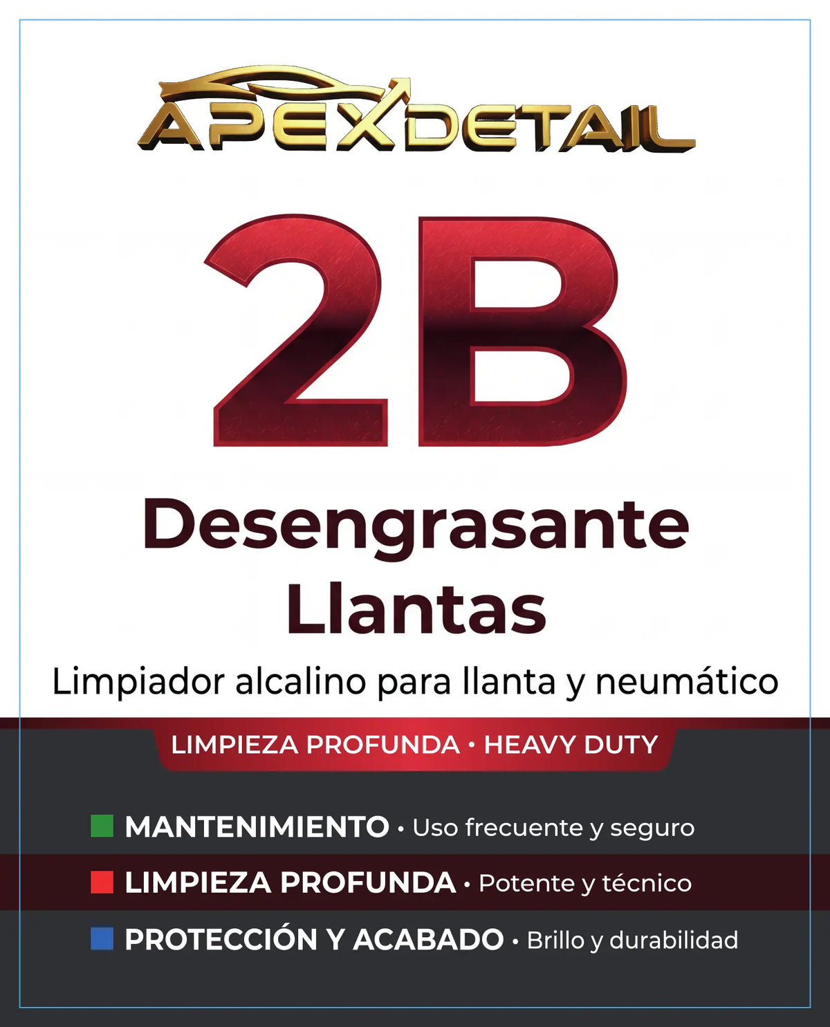 2B - Desengrasante Llanta y neumático