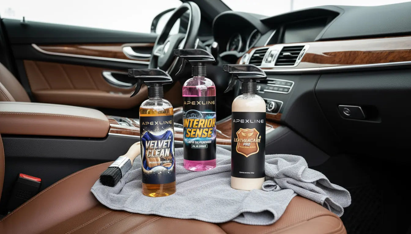 Productos limpieza coche interior salpicadero y cuero