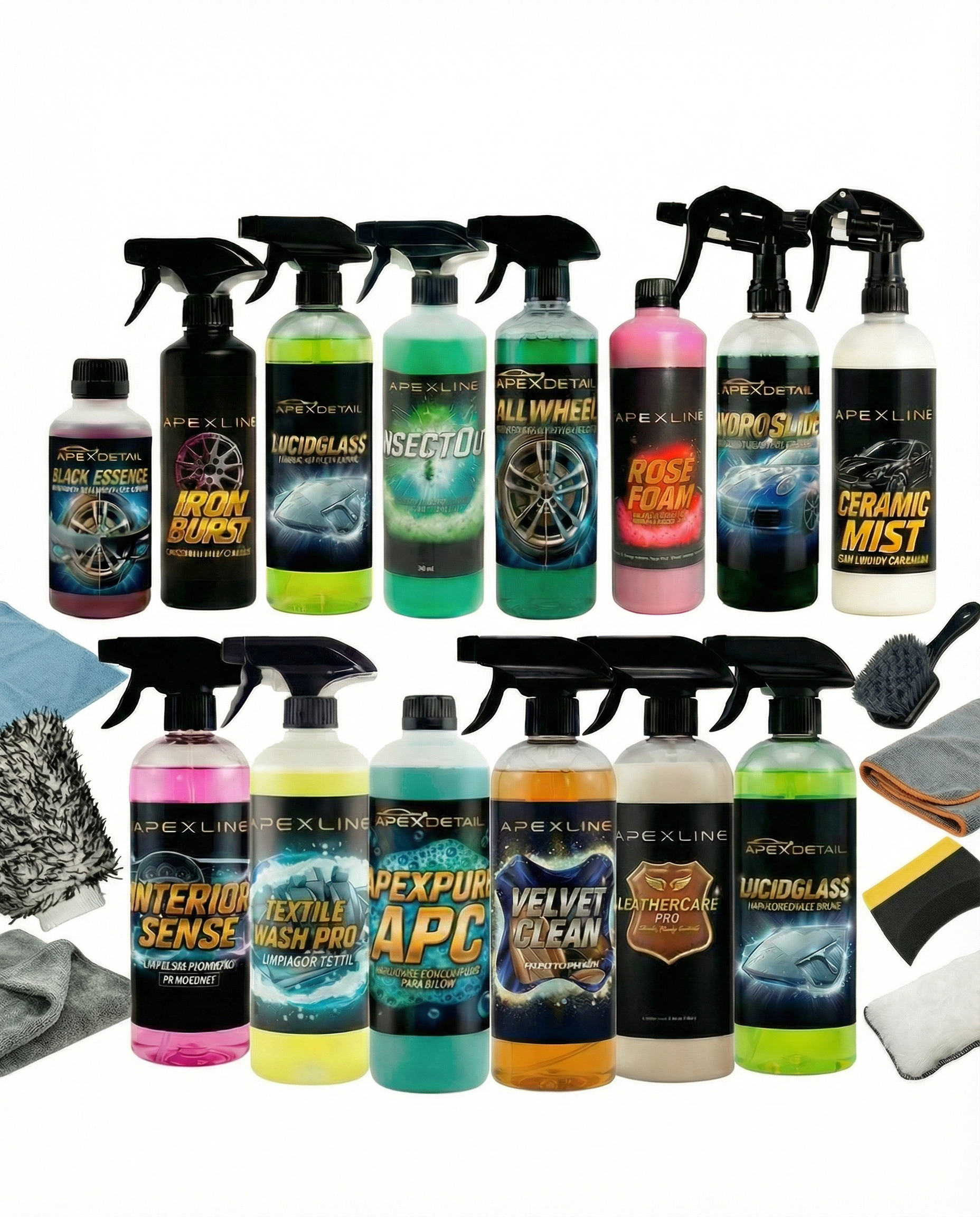 Pack Productos Limpieza Coche (Con accesorios)