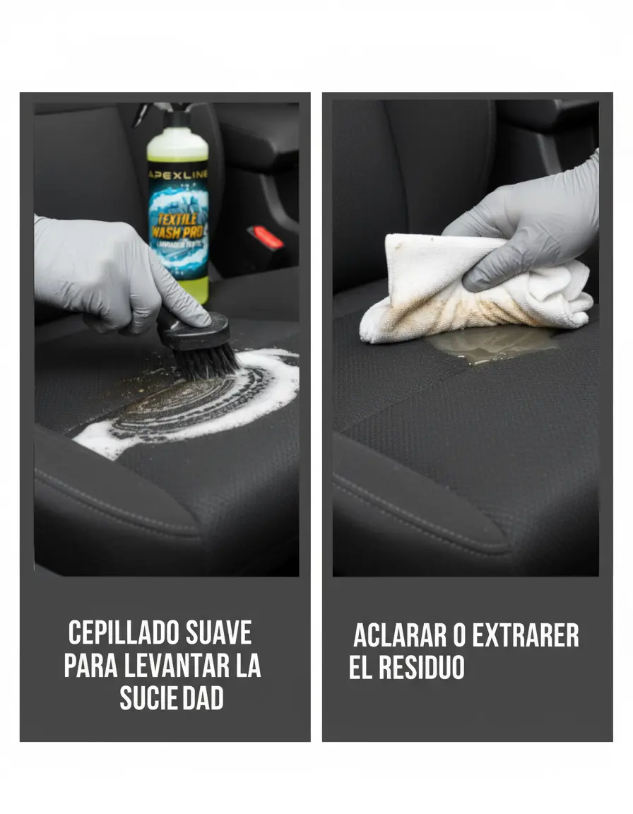 Limpiador tapiceria textil interior