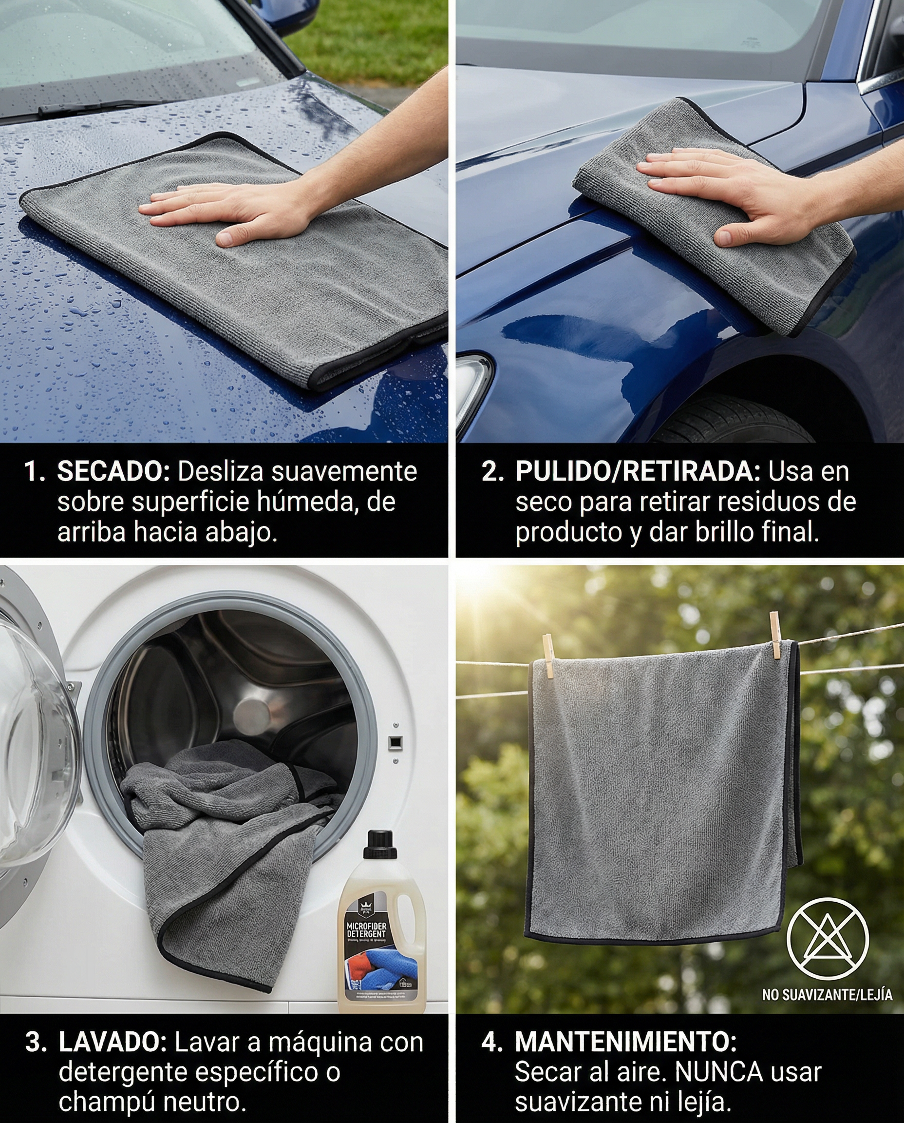 Toalla Microfibra Coche XL 60X90 - ROYAL PLUS 1200 GSM - ApexDetail